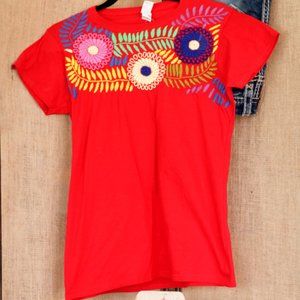 Hand Embroidered T Shirt